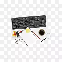电脑键盘办公用品.键盘和钢笔