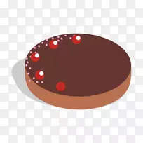 圆形图案-巧克力蛋糕