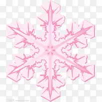 雪花图标-粉红色雪花形状