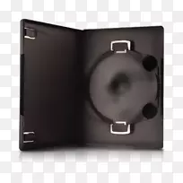 光盘dvd计算机扬声器图标.黑色cd光盘盒