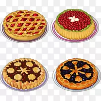 苹果馅饼，樱桃派，蓝莓派，草莓派-披萨元素