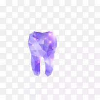 牙科人类牙齿病理学.紫色水晶牙