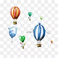 气球壁纸-太空飞行气球