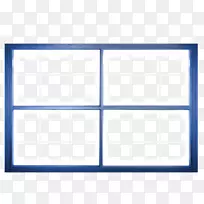 窗方面积图案-蓝色窗户