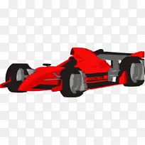 一级方程式赛车剪辑艺术-红色跑车