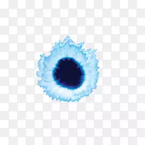 水彩画-蓝色水彩画水滴