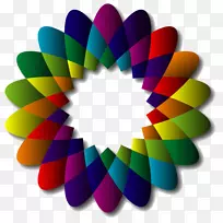 彩色圆-三维图标