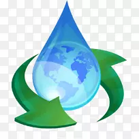 世界水日滴落世界环境日-绘制的液滴地球