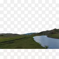 水资源，土地，草原，平原-绿色河岸