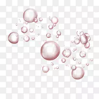 泡沫泡滴夹艺术.粉红色水滴