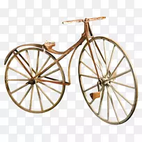 自行车，旧衣服，自行车，古董-金色自行车