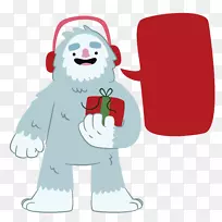 圣诞剪贴画-冬季北极熊