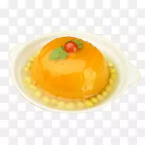 芒果布丁明胶甜点素食菜谱-银杏扣北京甜瓜