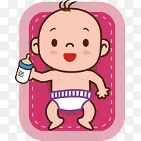 图标-可爱的婴儿奶载体材料