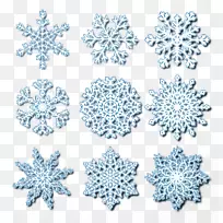 雪花-9种精美图案雪花