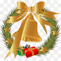 圣诞树，圣诞装饰，礼物-草，敲响铃铛。