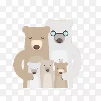 设计师平面设计插图-五人一族