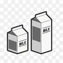 杏仁牛奶图片上的牛奶盒-纸箱鲜奶