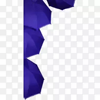 伞蓝紫蓝简单伞形装饰图案