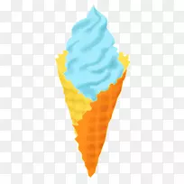 冰淇淋筒巧克力冰淇淋雪锥卡通冰淇淋
