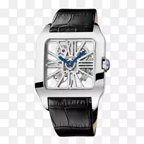 劳力士戴托纳卡地亚骨架手表-黑色机械卡地亚手表男性手表