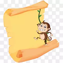 免费猴子剪贴画-卡通猴子