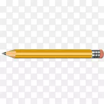 橡皮擦-带橡胶的黄色铅笔
