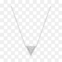 白色项链三角对称图案施华洛世奇珠宝钻石项链和更多的女性