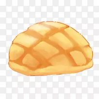 菠萝面包汉堡早餐面包手绘面包