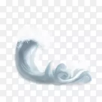 世界海洋风浪海浪喷漆图标，创意浪花
