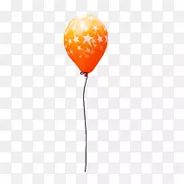 气球橙色五点星气球
