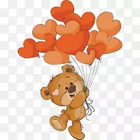 情人节气球插图-爱情气球