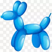 气球犬气球造型夹艺术.蓝色气球扭鹿
