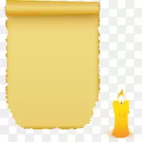 纸-黄色复古蜡烛纸