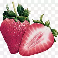 草莓派馅饼奶油鲜红草莓装饰图案