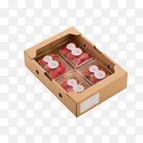 盒式纸盒包装及标签-草莓果包装设计