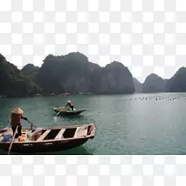 东南亚渔船渔民河间渔船