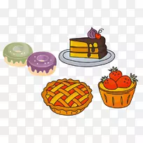 塔特面包店婚礼蛋糕巧克力蛋糕纸杯蛋糕手绘草莓水果甜点蛋糕