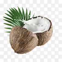 椰子奶粉有机食品椰子水棕色简单椰子装饰图案