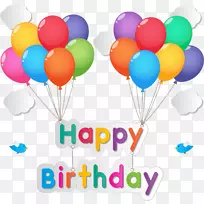 生日蛋糕祝你生日快乐壁纸字体带气球生日