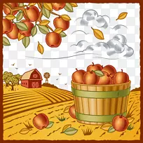 免费农场剪贴画-秋季水果插图