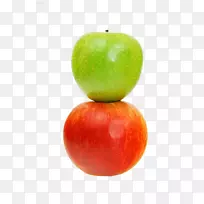 食用苹果味健康食用红苹果和青苹果