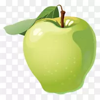 史密斯奶奶苹果食品剪贴画-绿苹果