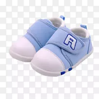 蓝色鞋运动鞋皮革-深蓝色婴儿鞋