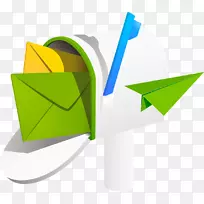 绿色邮箱信箱-白色邮箱模型材料