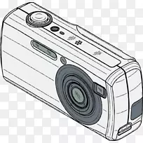 数码相机摄影剪辑艺术铅笔手绘相机
