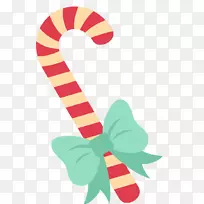 糖果拐杖圣诞老人圣诞回形针艺术圣诞老人拐杖