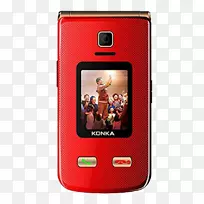 诺基亚x6手机智能手机-红色时尚翻盖老爷车