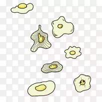 煎蛋卡通插图-卡通鸡蛋