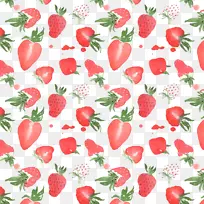 草莓水彩画插图.水果和蔬菜设计
